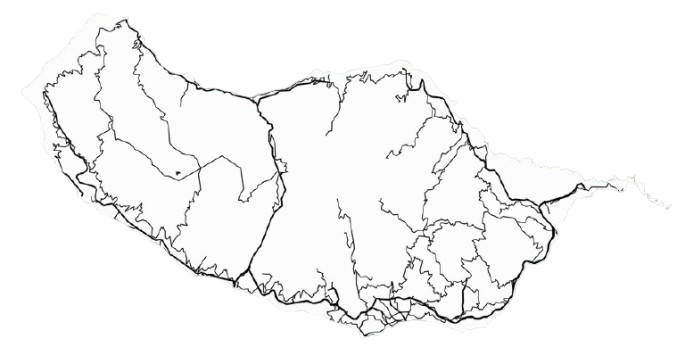 Madeira Island outline
